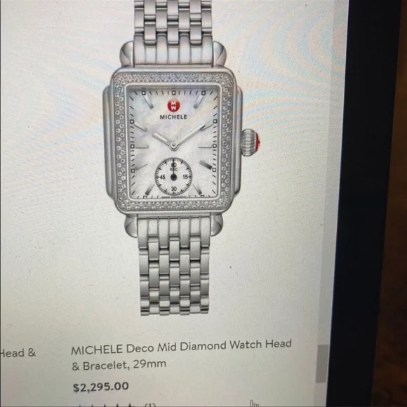 Michele Deco Mid Diamond Watch Head and band - Picture 6 of 9